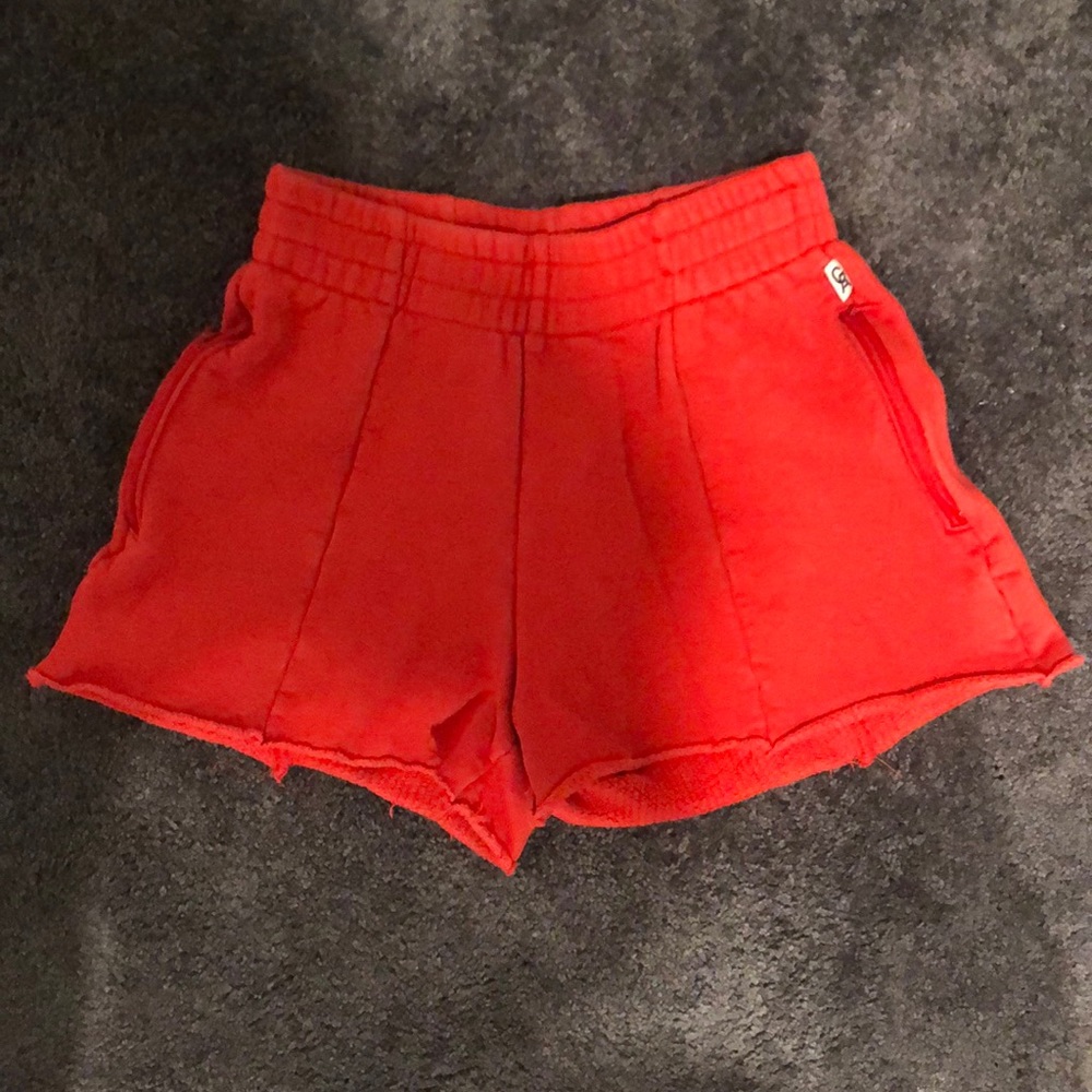 Good American Red Sweat Shorts